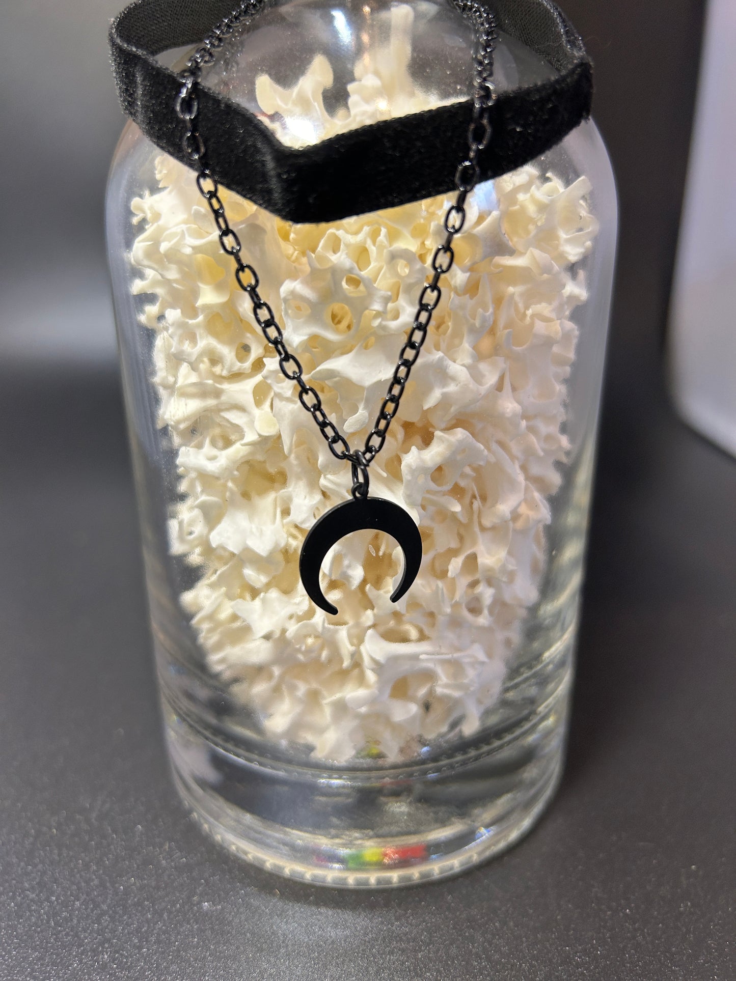 Black Double Layer Moon Choker